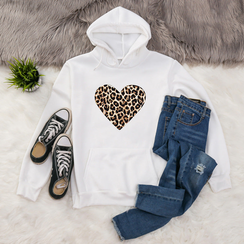 Unisex Animal Letter Print Casual Cotton Hoodie