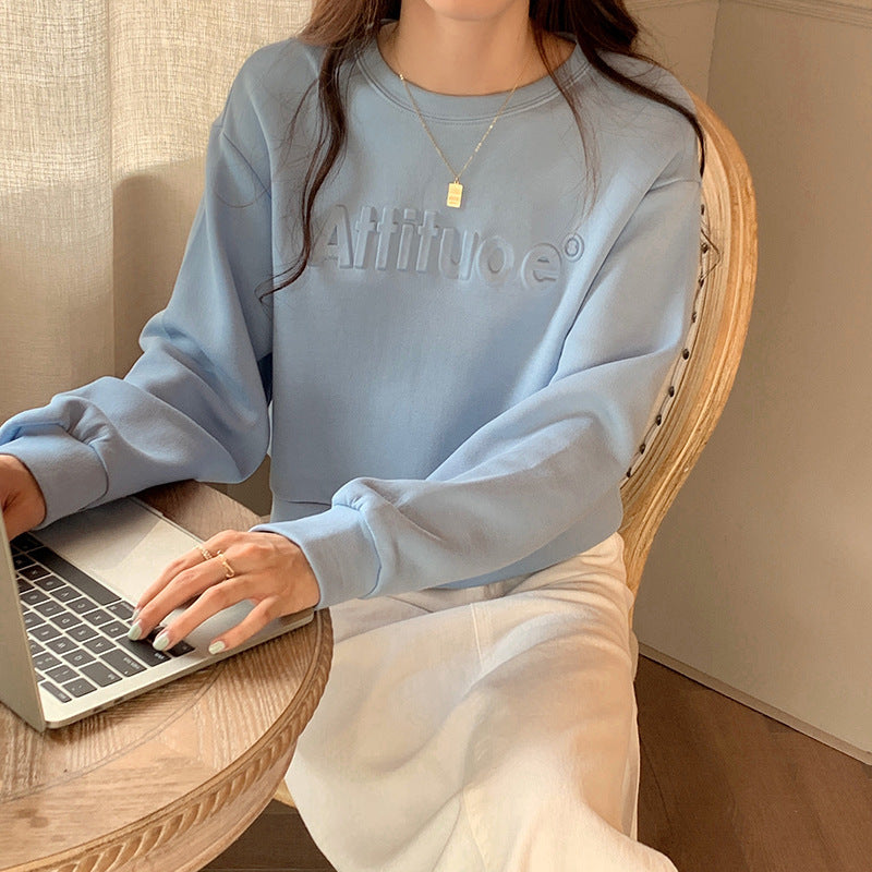 Chic Letter Long-Sleeve Sweater for Women