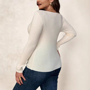 Womens Striped Long Sleeve Sweater
