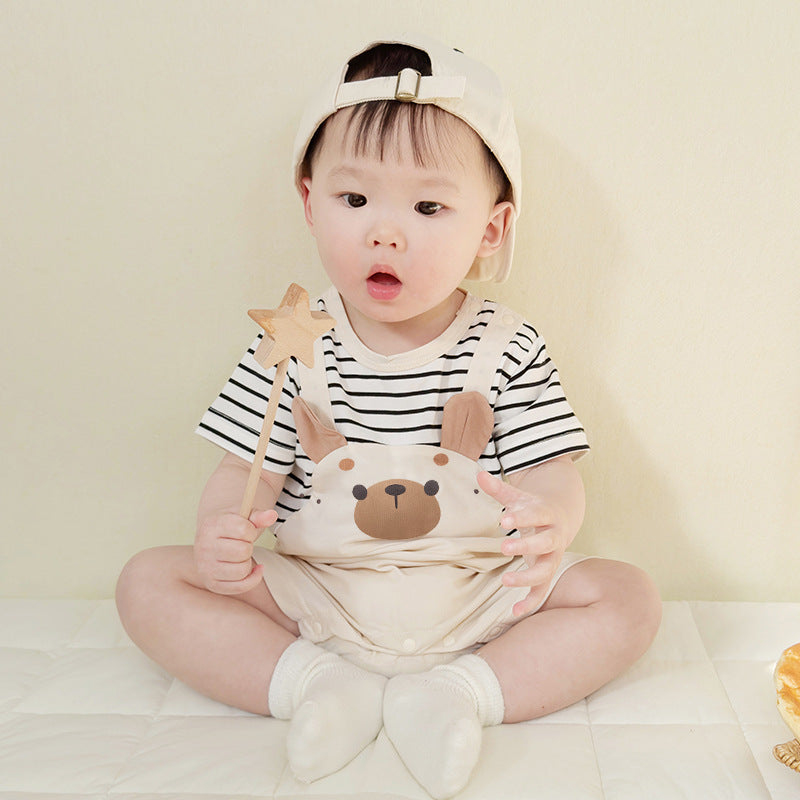 Summer Short-sleeve Baby Jumpsuit