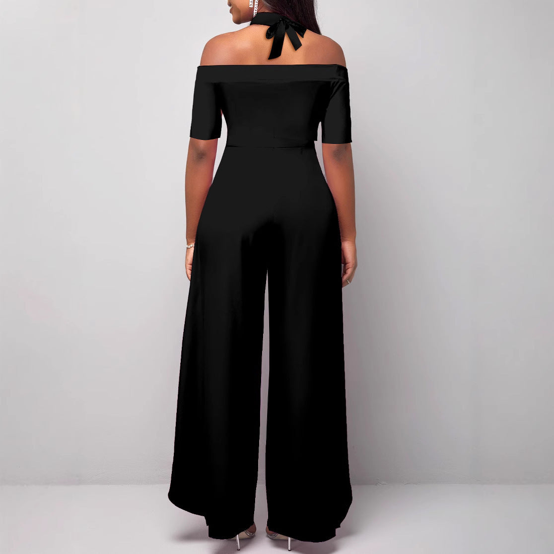 Chic Off-Shoulder Wide-Leg Jumpsuit
