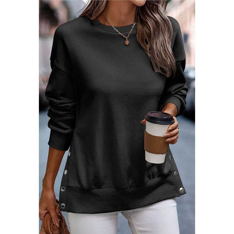 Women's Casual Loose Long Sleeve Pullover Sweatshirt