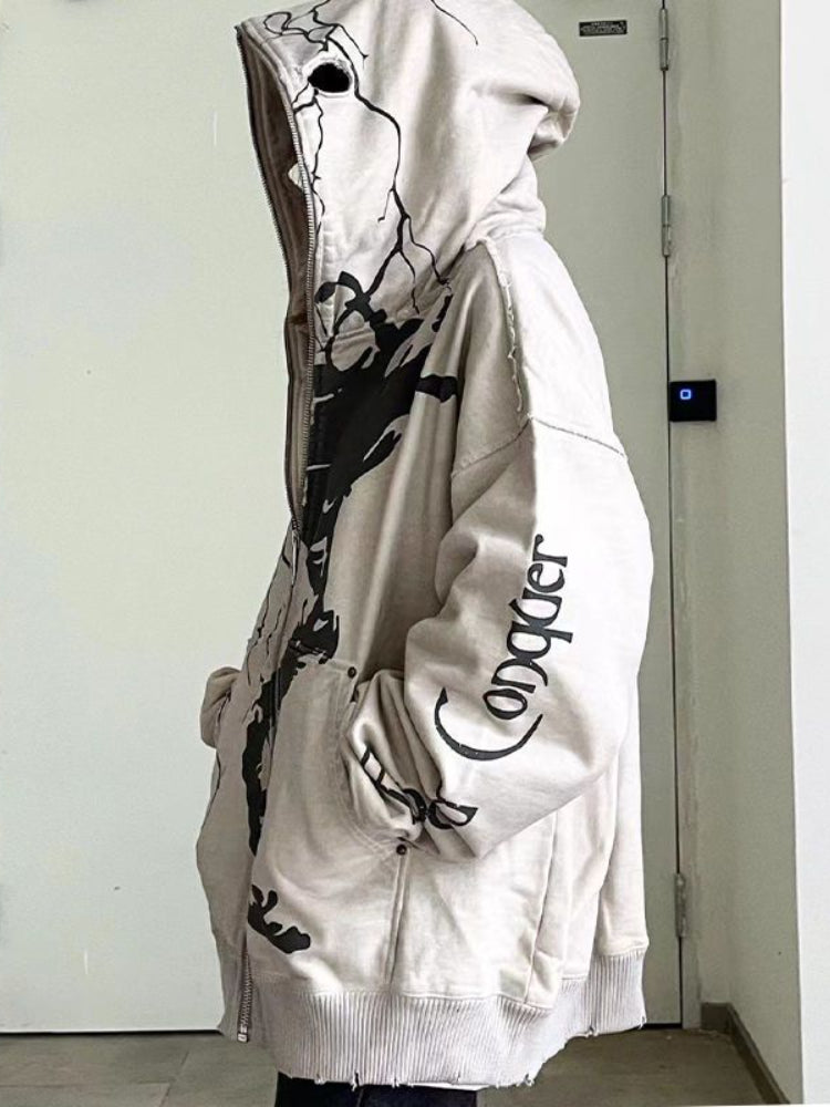 Women's Cozy Autumn Winter Loose Zip-Up Hoodie Coat