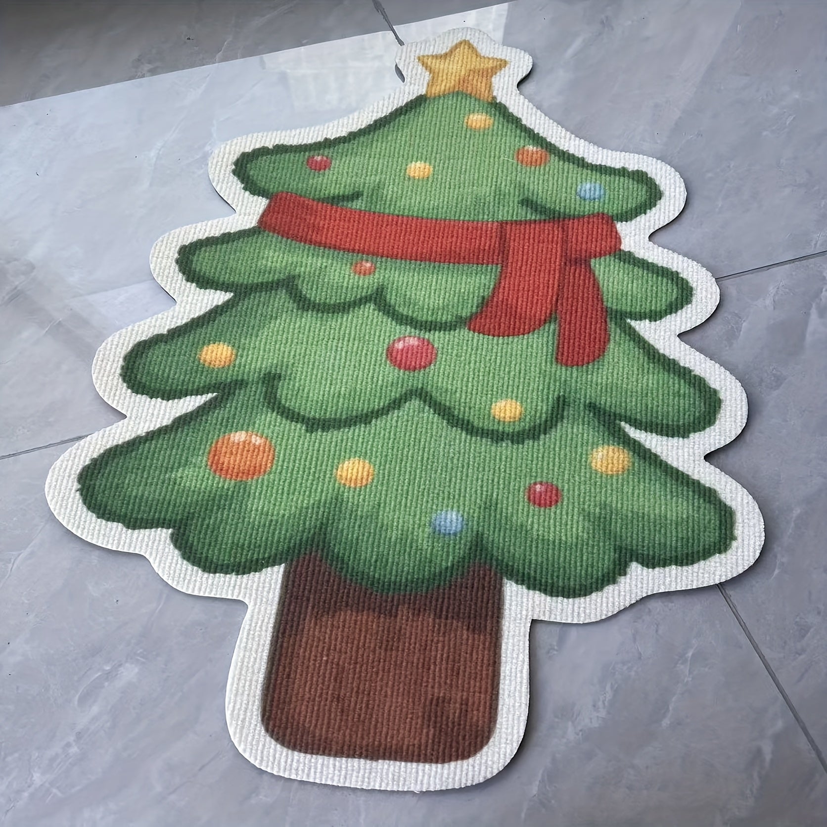 Self-adhesive Cat Scratching Board With Cartoon Carrot Christmas Tree Graphics, Durable Scratch-resistant Surface For Multi-cat Families - Easy Peel & Stick, Highquality Material, Pet Owners, Sturdy