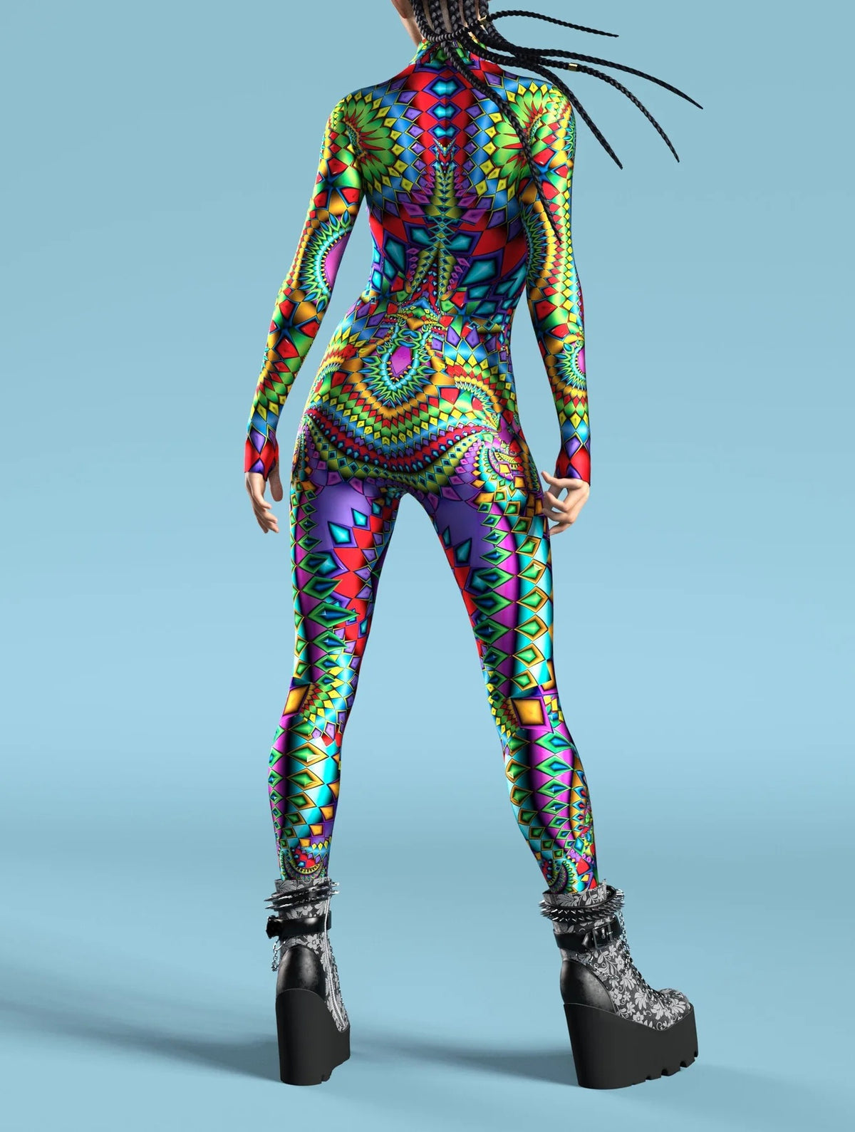 Video Game Pattern Digital Printing Cosplay Cosplay Clothes Tight Jumpsuit