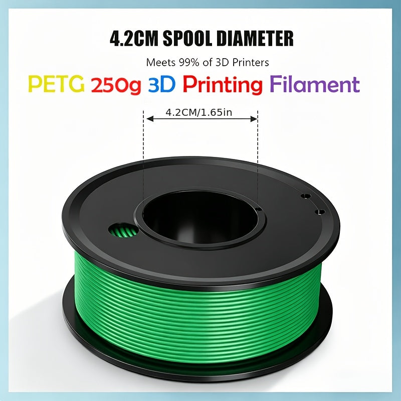 Vibrant Color PETG Filament – 250 g (0.55 lb) Roll, 1.75 mm Diameter, Non‑Toxic & Odorless