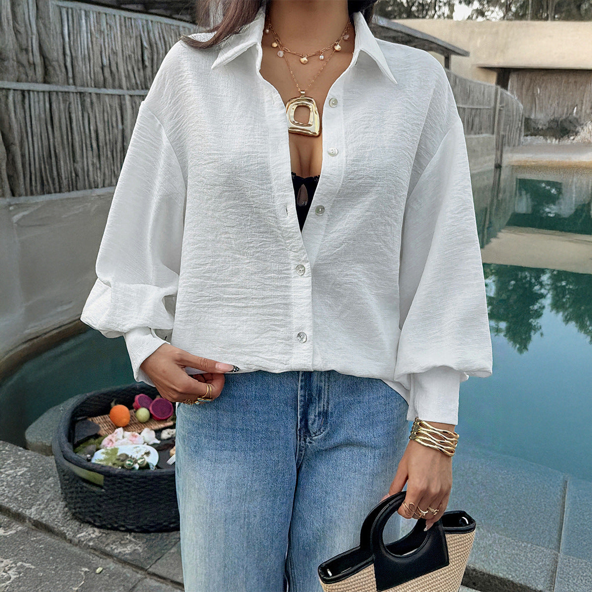 Women's Elegant, Effortless-Style Loose Slimming Shirt