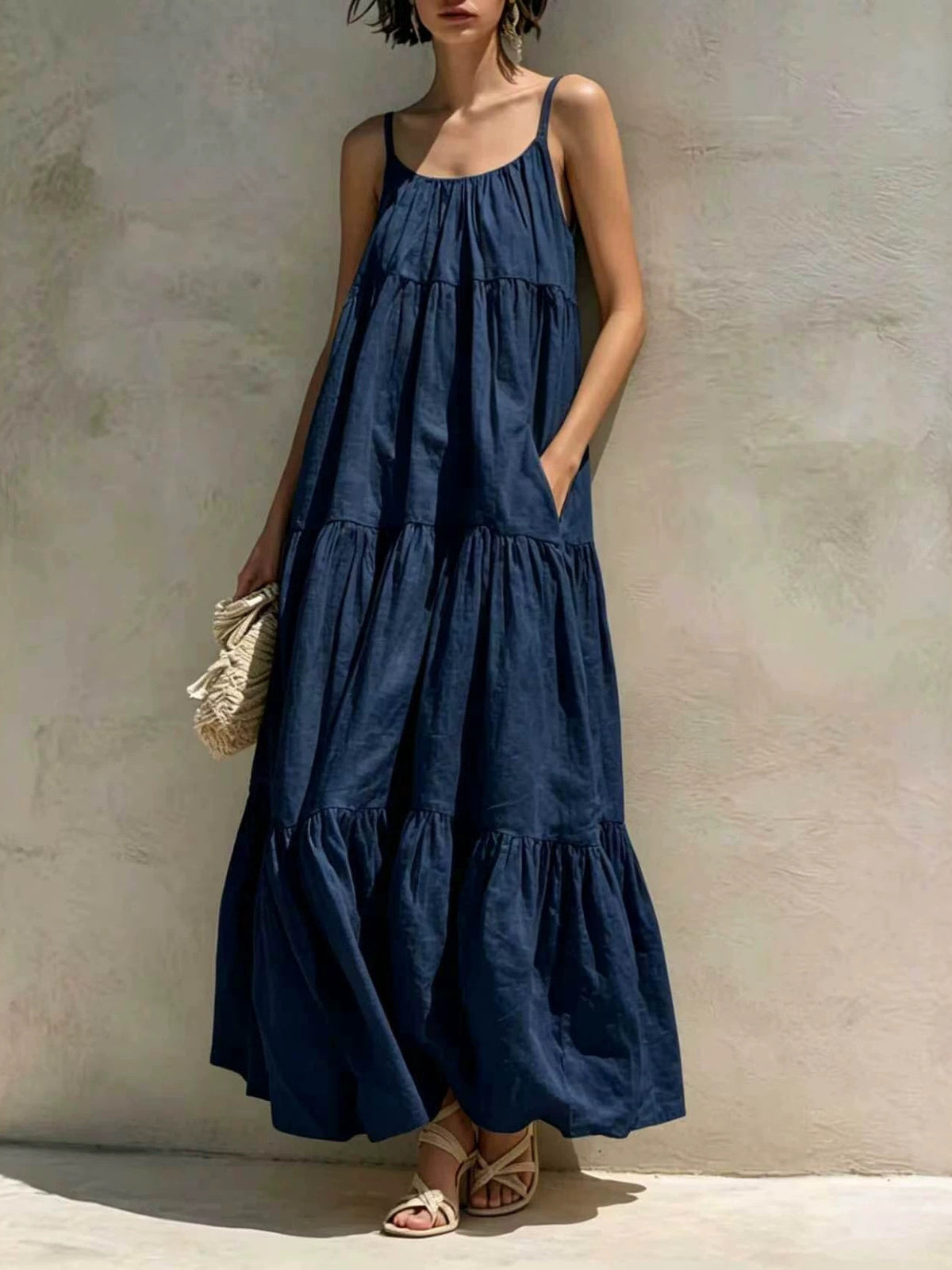 Casual A-Line Flared Pocket Dress