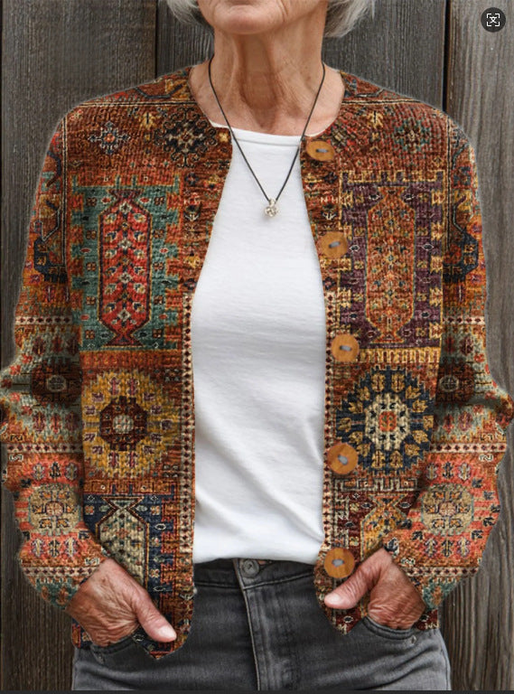 Women's Fashionable Knitted Cardigan Sweater