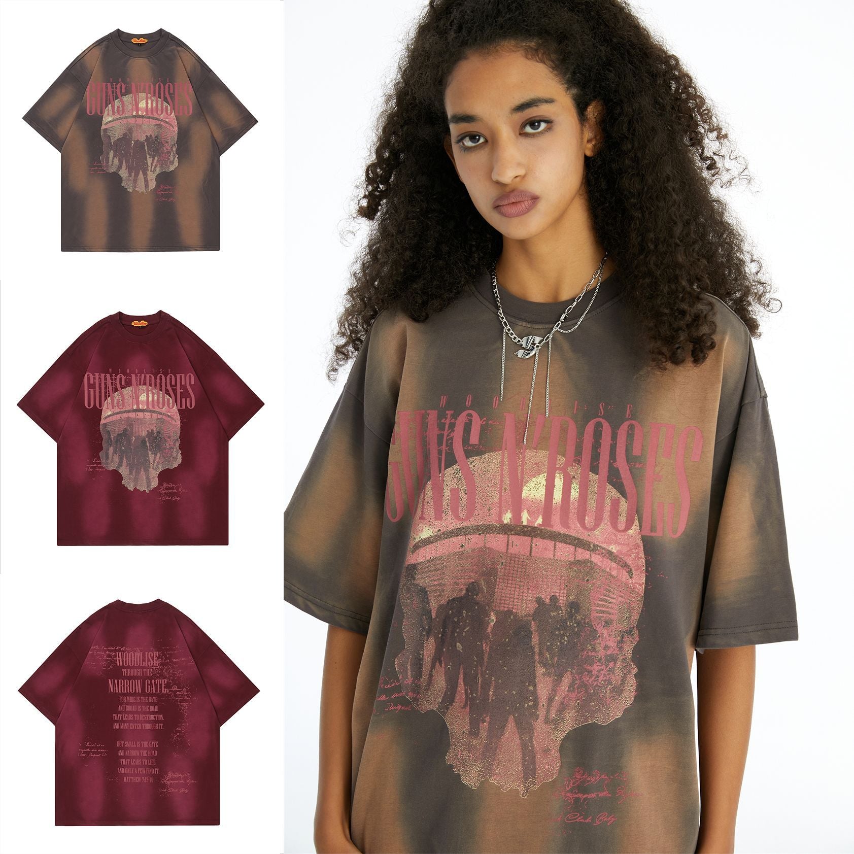 Retro Spray Color Short-Sleeve Graphic Tee