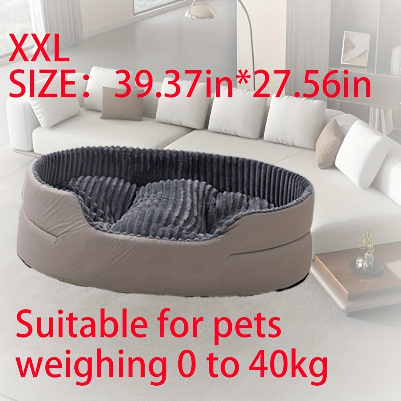 Luxurious Dog Bed - Plush Bite-resistant & Kennel, All-season Orthopedic-like Support, Machine Washable Pet Bed With Easy-clean Surface, No Assembly Needed - For Large, Medium, Small, Extra-small