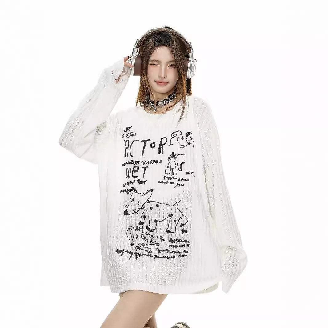 Retro Animal Print Streetwear Pullover Hoodie