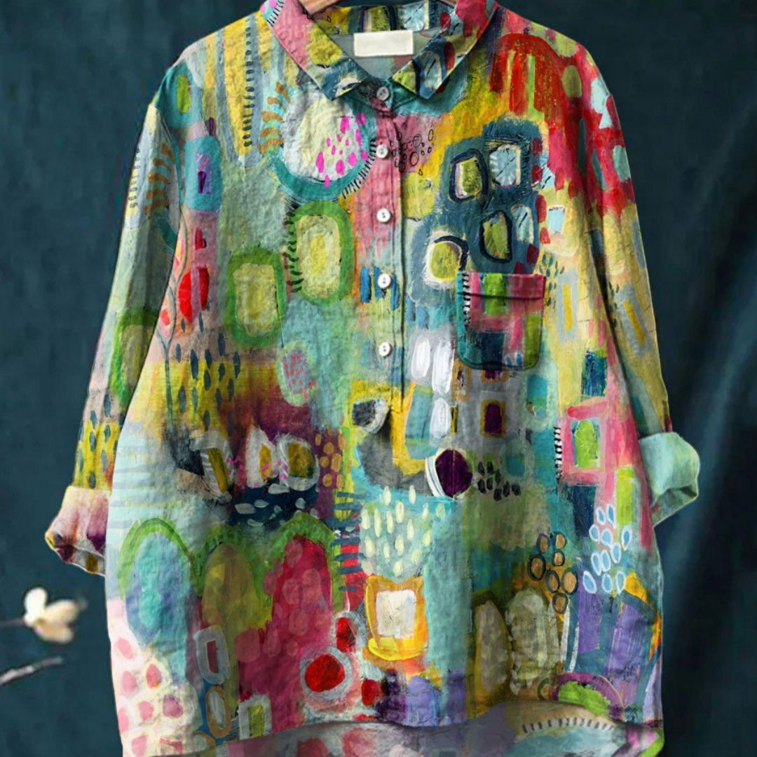 Women's Loose-Fitting Printed Crew-Neck Casual T-Shirt
