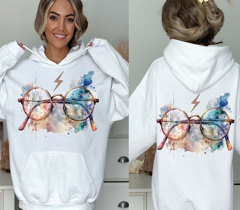 Women's Casual Color Block Hooded Pocket Sweatshirt