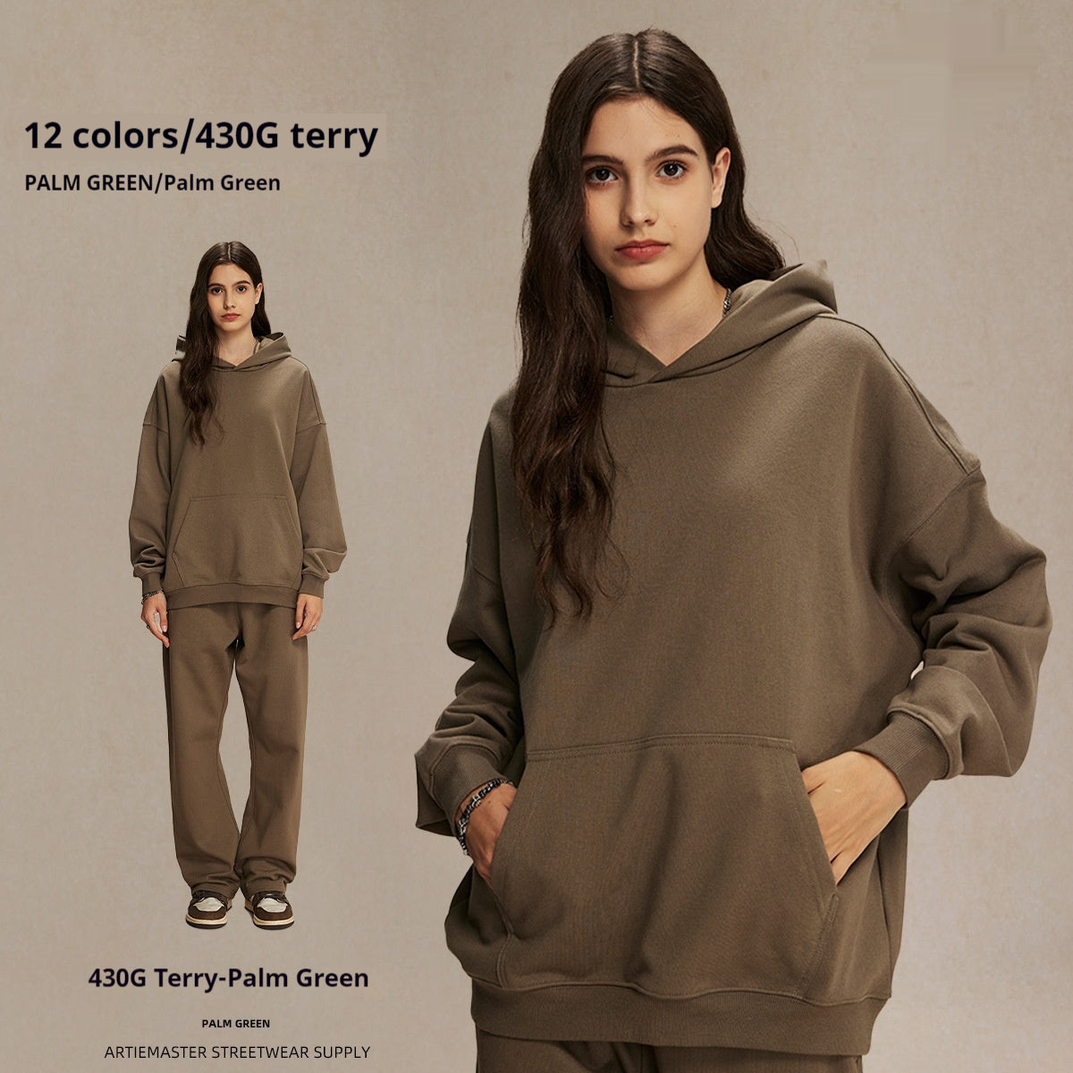 Cozy Unisex Cotton Terry Hoodie with Pocket