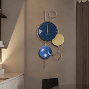 Elegant And Atmospheric Starry Sky Metal Wall Clock - Silent, Tick-free Quartz Movement, Modern Luxury Design with Starry Sky And Golden Circle, Suitable for Living Room, Bedroom, Office Decoration - High Quality Living Room Wall Clock