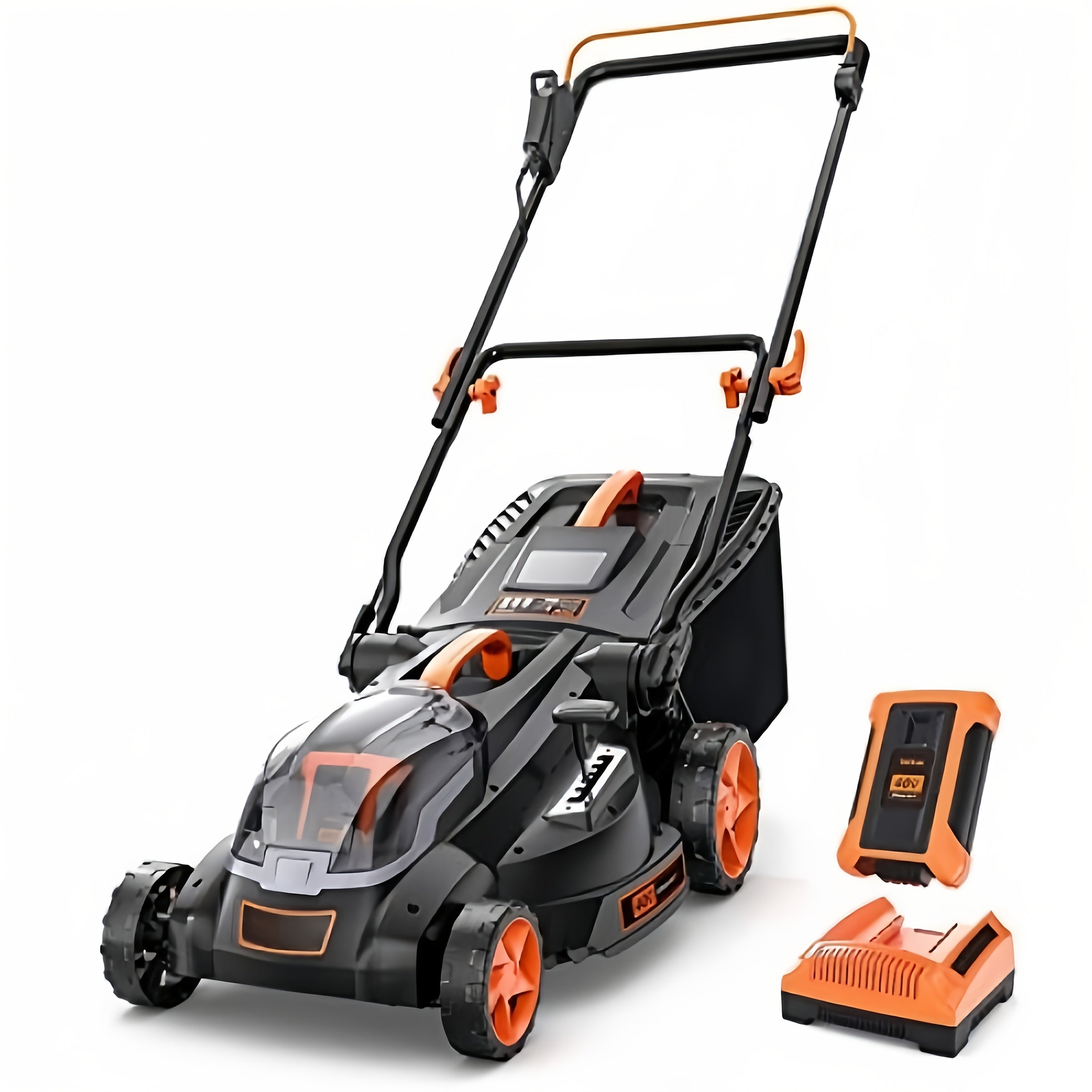 40 V Cordless Lawn Mower with 4.0 Ah Battery – 19‑in Cutting Width, Brushless Motor, 6‑Position Height Adjustment, 2‑in‑1 Mulch & Bag