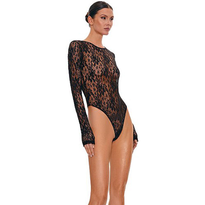 Lace See-through Skinny Hollow-out Tights