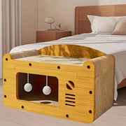 2-in-1 Large Cat Tree Bed & Scratching Post With Hanging -like - Multi-level Cat Furniture For Big Cats & Kittens, Sturdy Modern Design With Ramps, Cushioned Resting Platforms - Space-saving Cat