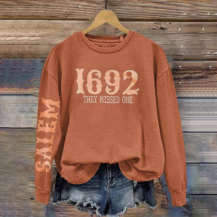 Personalized Women's Sweater Pumpkin Bow Printed Round Neck