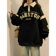 Retro Velvet Polo Collar Plus Size Thickened Winter Sweater