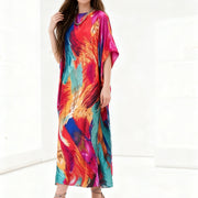 Bohemian Beach Gown Dress with Headscarf