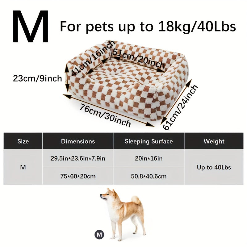 2-in-1 Dog Bed & Cat Bed - All-season Pet Sofa With Non-slip Bottom, Soft Cushioned Interior - Heavy-duty Polyester Bed For Large, Medium, Small Dogs - Indoor/outdoor Use - Easy-clean Pet Bed For