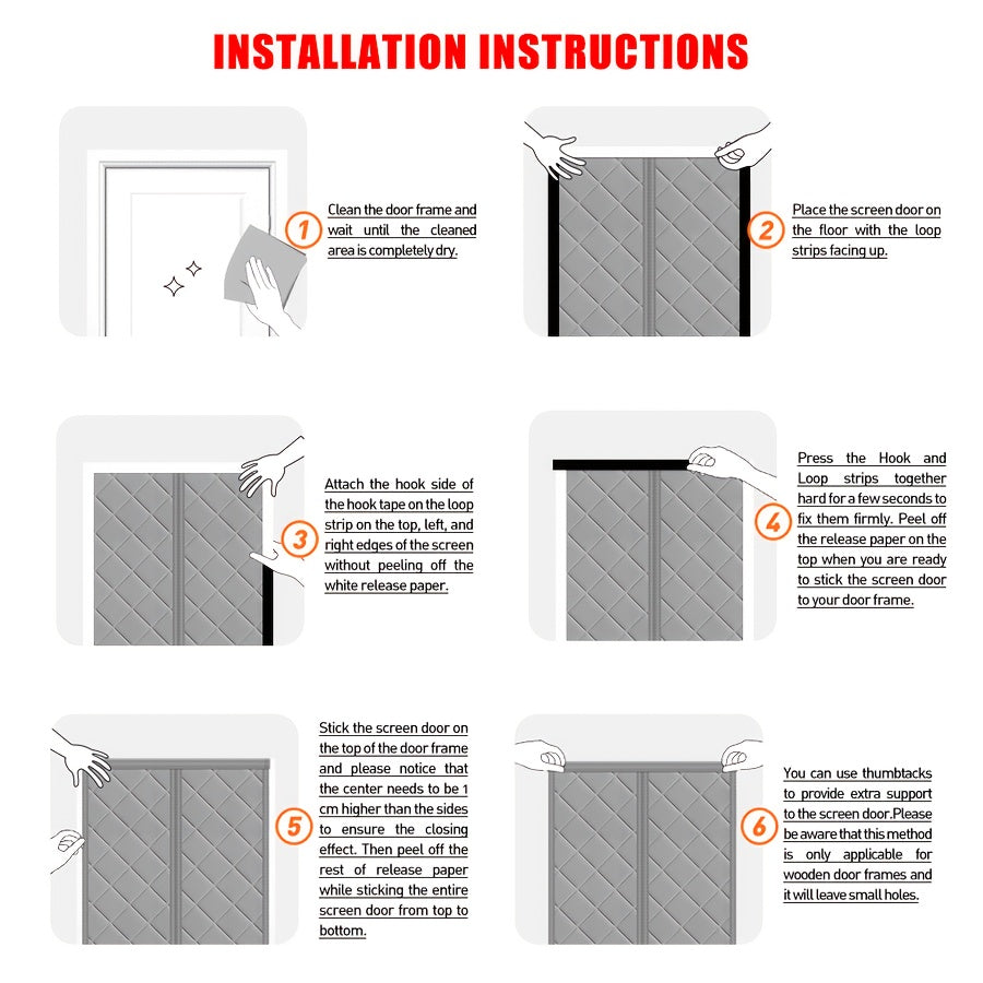 Magnetic Sealed Thick Oxford Insulated Door Curtain, Block Cold Wind Reduce Heating Cost, Soundproof Windproof Door Drape for Home Garage Retail Store