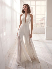 Sexy Deep V Halter Casual Jumpsuit & Trousers