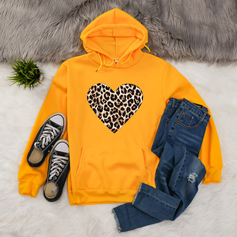 Unisex Animal Letter Print Casual Cotton Hoodie