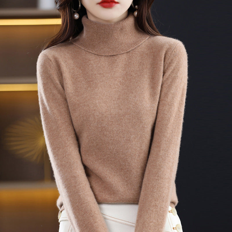 Women's Loose-fit Autumn Winter Knitted Turtleneck Sweater