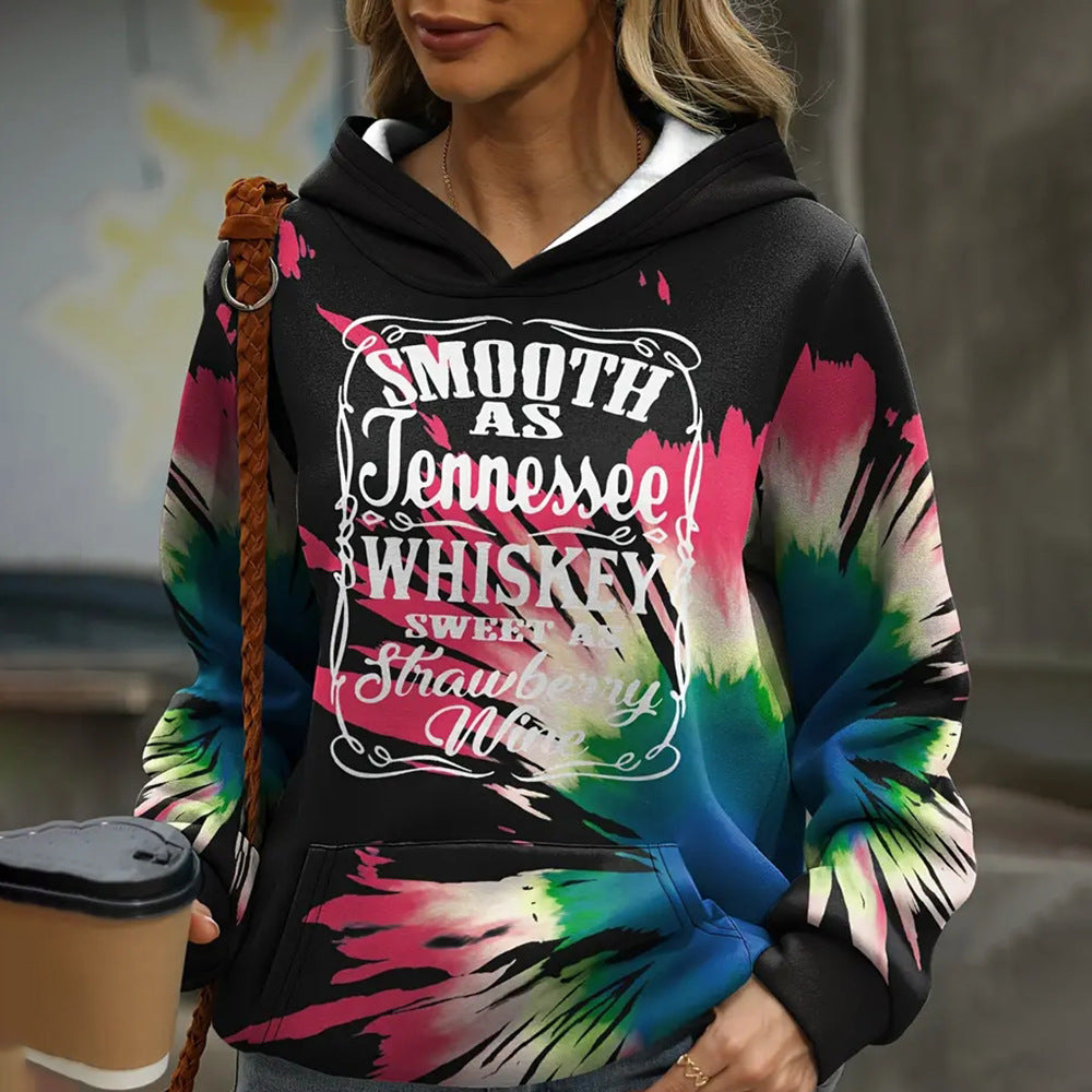 Vibrant Gradient 3D Printed Women's Pullover Hoodie