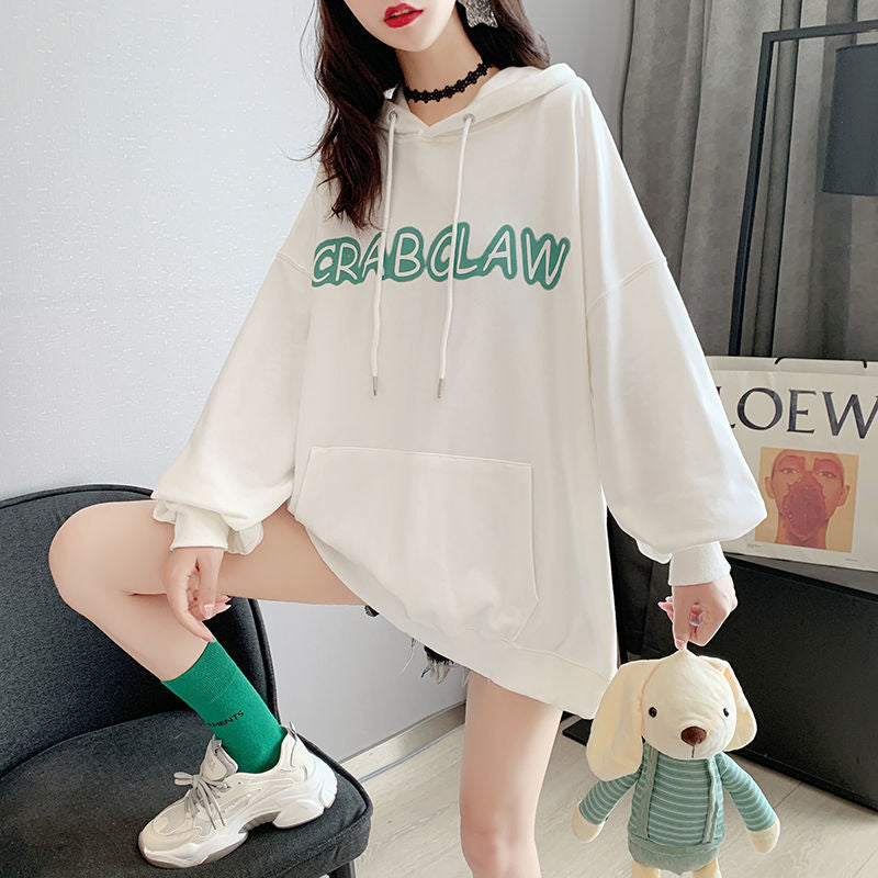 Trendy Western-Style Mid-Length Loose Sweatshirt