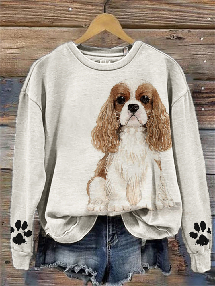 Trendy Animal Print Streetwear Hoodless Sweater for All