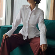 Lapel Shirt Fashion Suit Women's Top