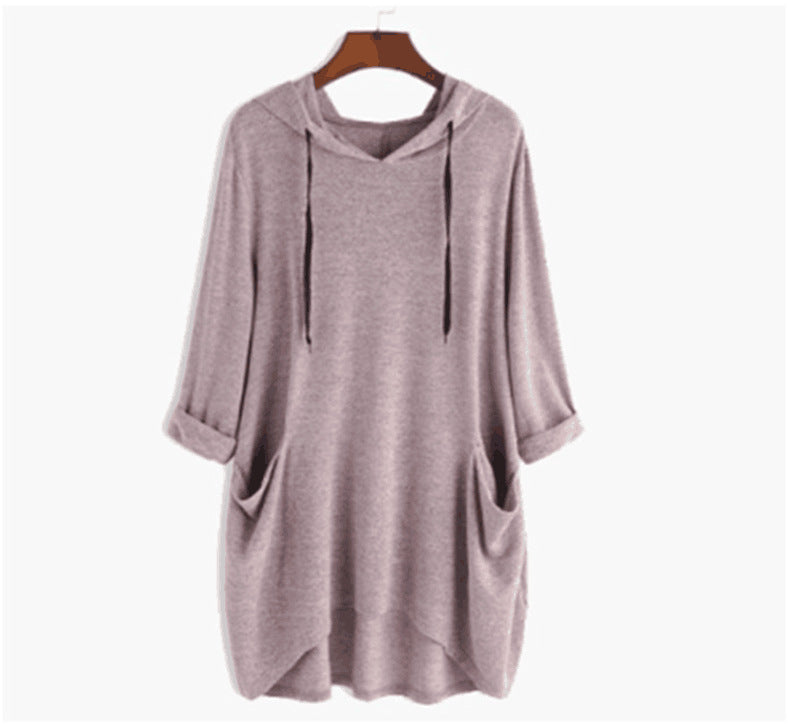 Women's Cozy Cashmere Hooded Pullover T-Shirt