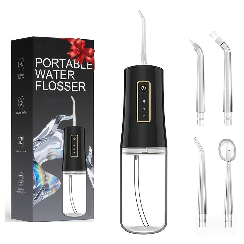 Portable Water Flosser with 360° Rotating Nozzle and 3 Cleaning Modes