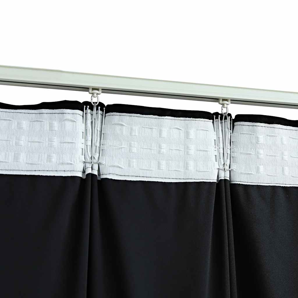 Blackout Curtains with Hooks, 2 Pieces, Velvet