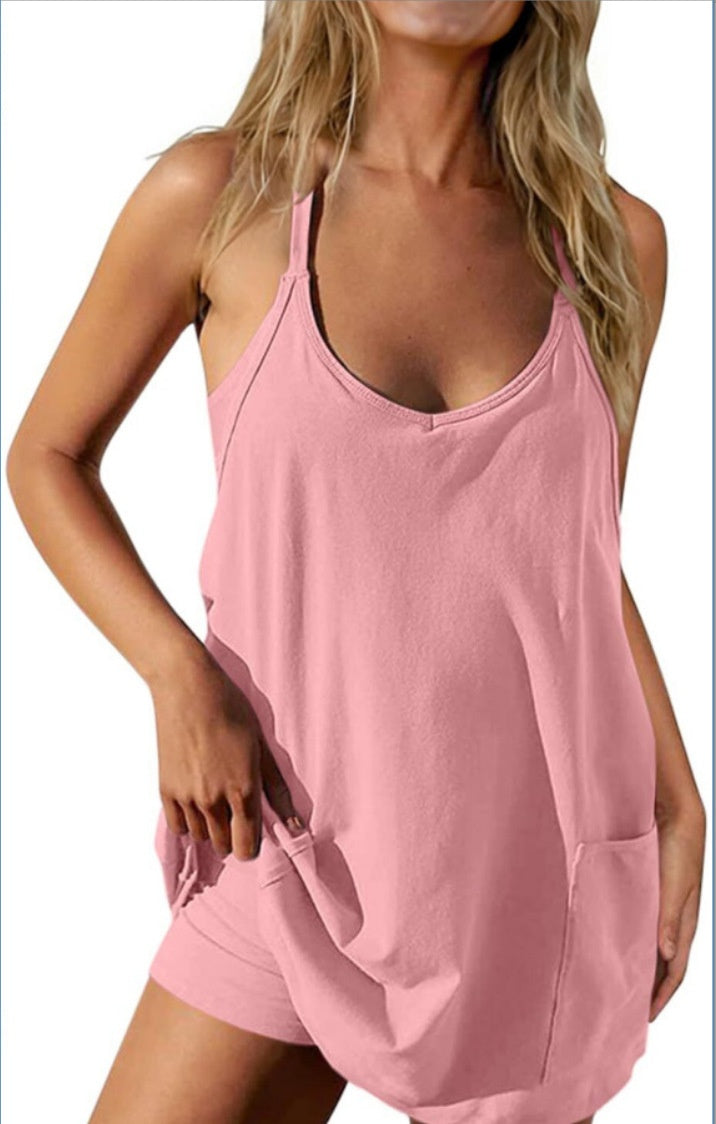 Women's Casual One-Piece Romper Shorts Jumpsuit