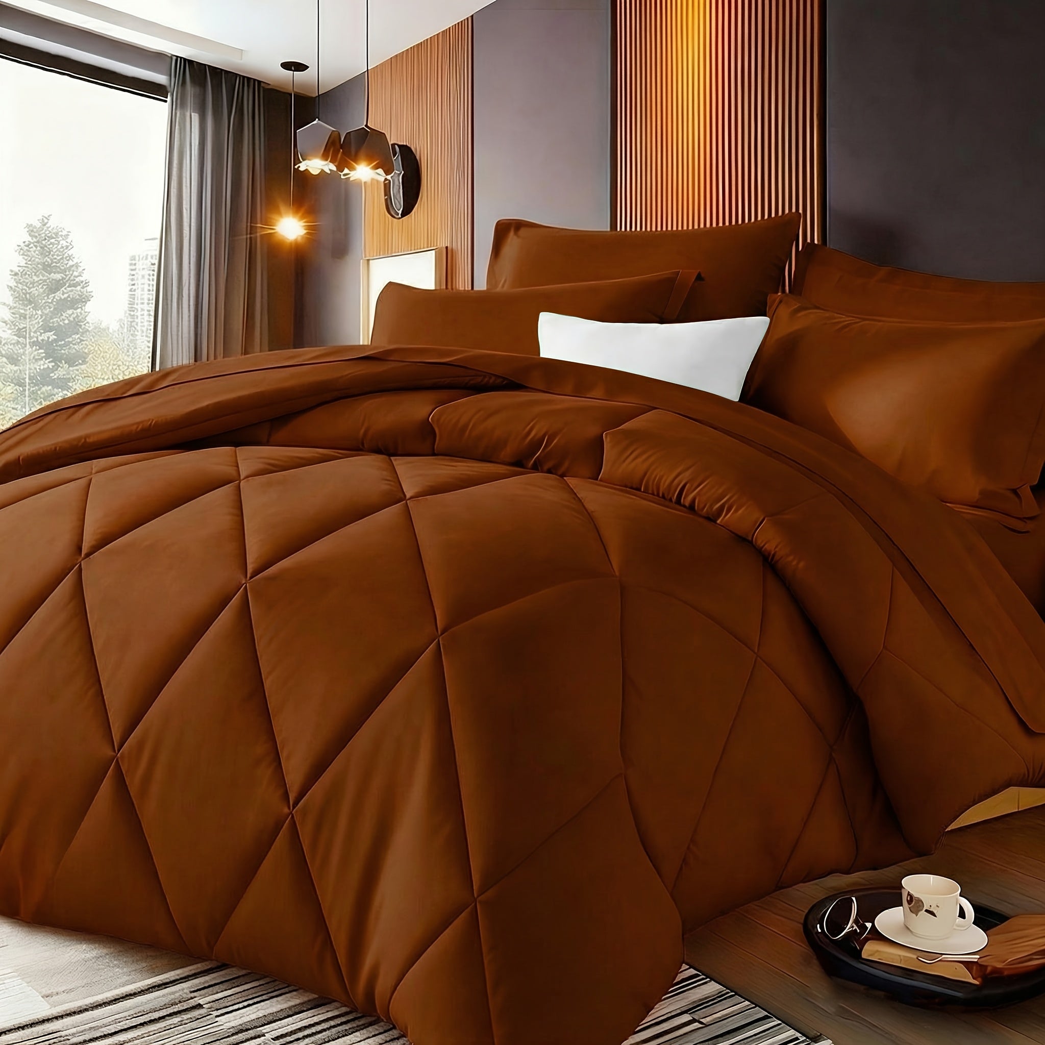2-3 Piece Solid Color Diamond Pattern Bed Sheet Set – Large & Extra-Large, Ultra-fine Fiber, Lightweight Breathable