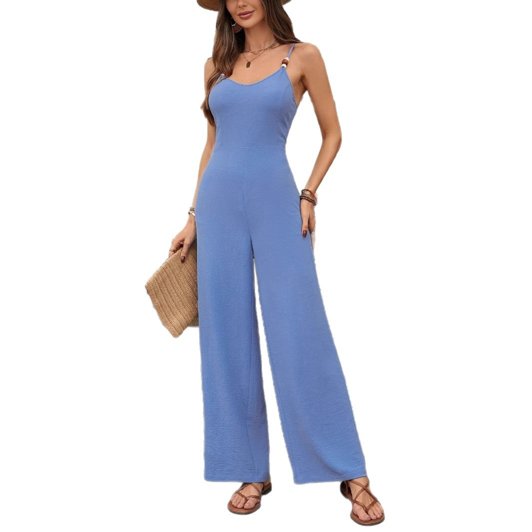 Stylish Breathable Women's Wide-Leg Jumpsuit