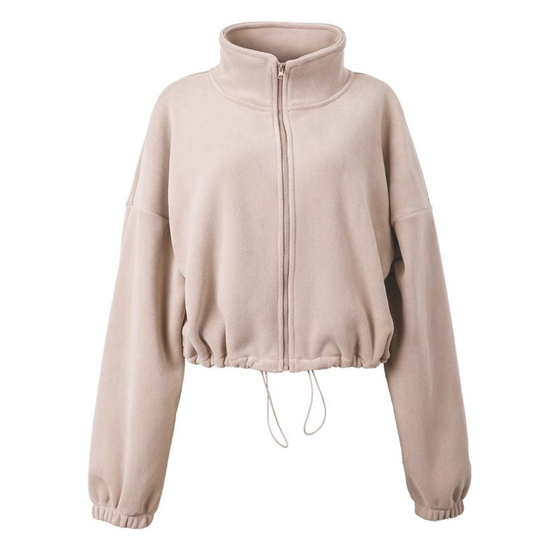 Women's Cozy Fleece Lapel Casual Sweatshirt
