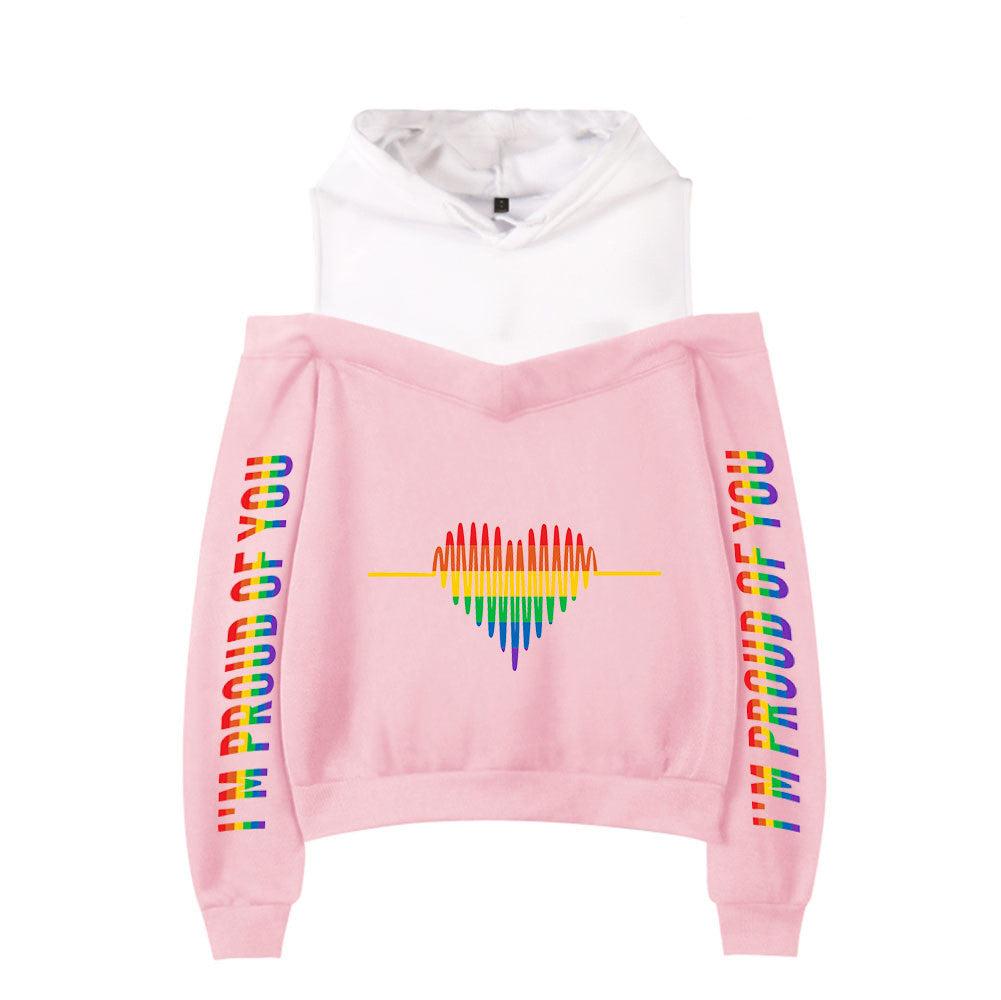 Women's Off-the-Shoulder Casual Pullover Hoodie