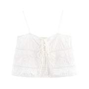 Lace Cutout Summer Sling Top