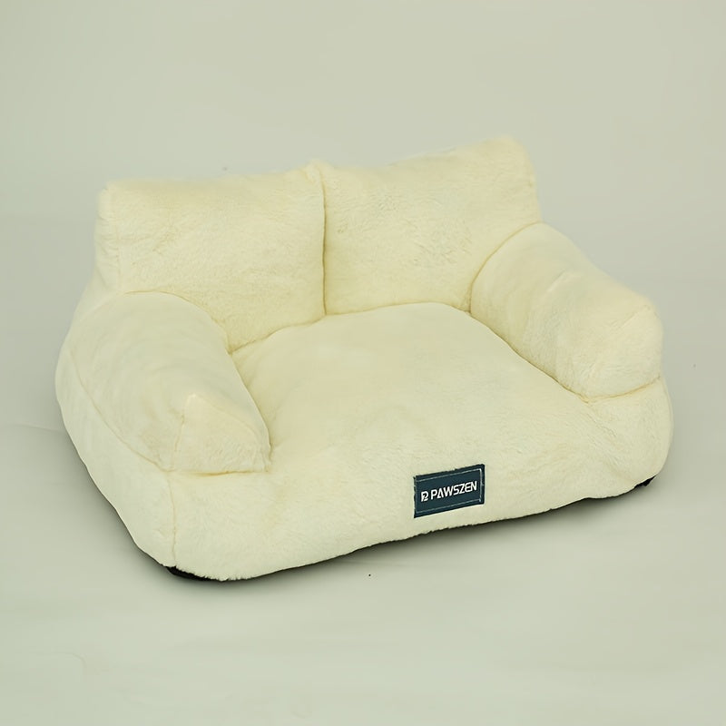 Detachable Four-Season Cat Sofa, Fluffy Couch Suitable For Both Dogs And Cats - Non-Slip, Washable Pet Bed, Dog Lounge, Cozy Pet Furniture, Stylish Pet Seating, Soft Filling, Durable Construction,...