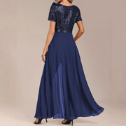 Elegant Chiffon Sequin Splicing Women's Jumpsuit