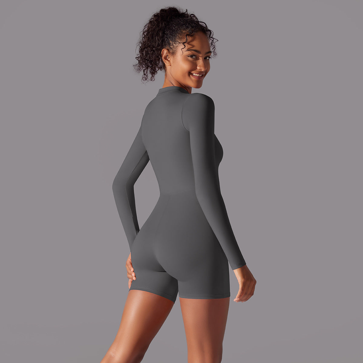 Long Sleeve Fitness Jumpsuit for Dance & Sports