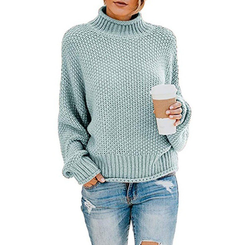 Batwing-sleeve Knit Sweater Loose-fitting Oversized Pullover