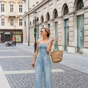 Sexy Blue Button-Down Denim Dress