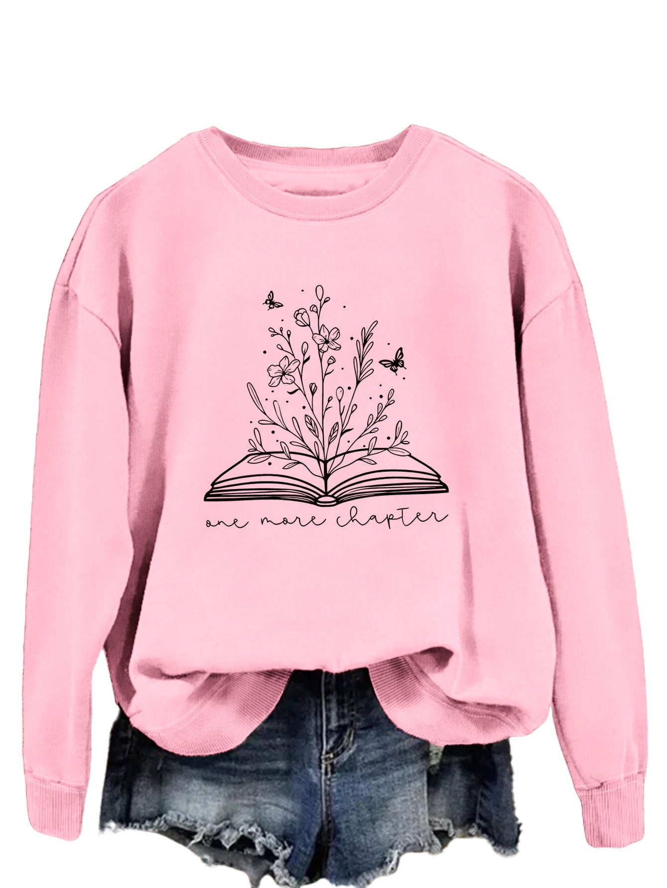 Casual Long Sleeve Letter Print Loose Sweatshirt